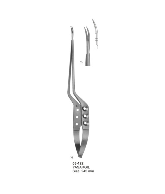 Micro Scissors (Spring Type ) bayonet-Shaped